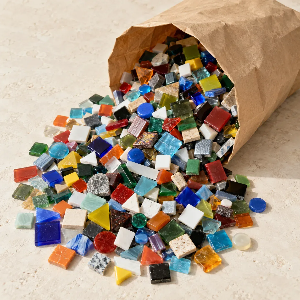 Assortiment émaux et pâte de verre au kilo