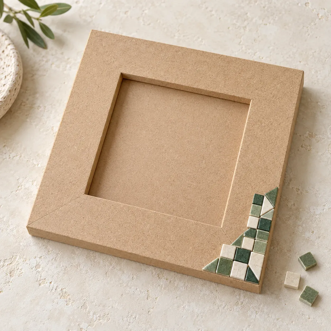 Cadre photo en bois 20 cm à mosaïquer