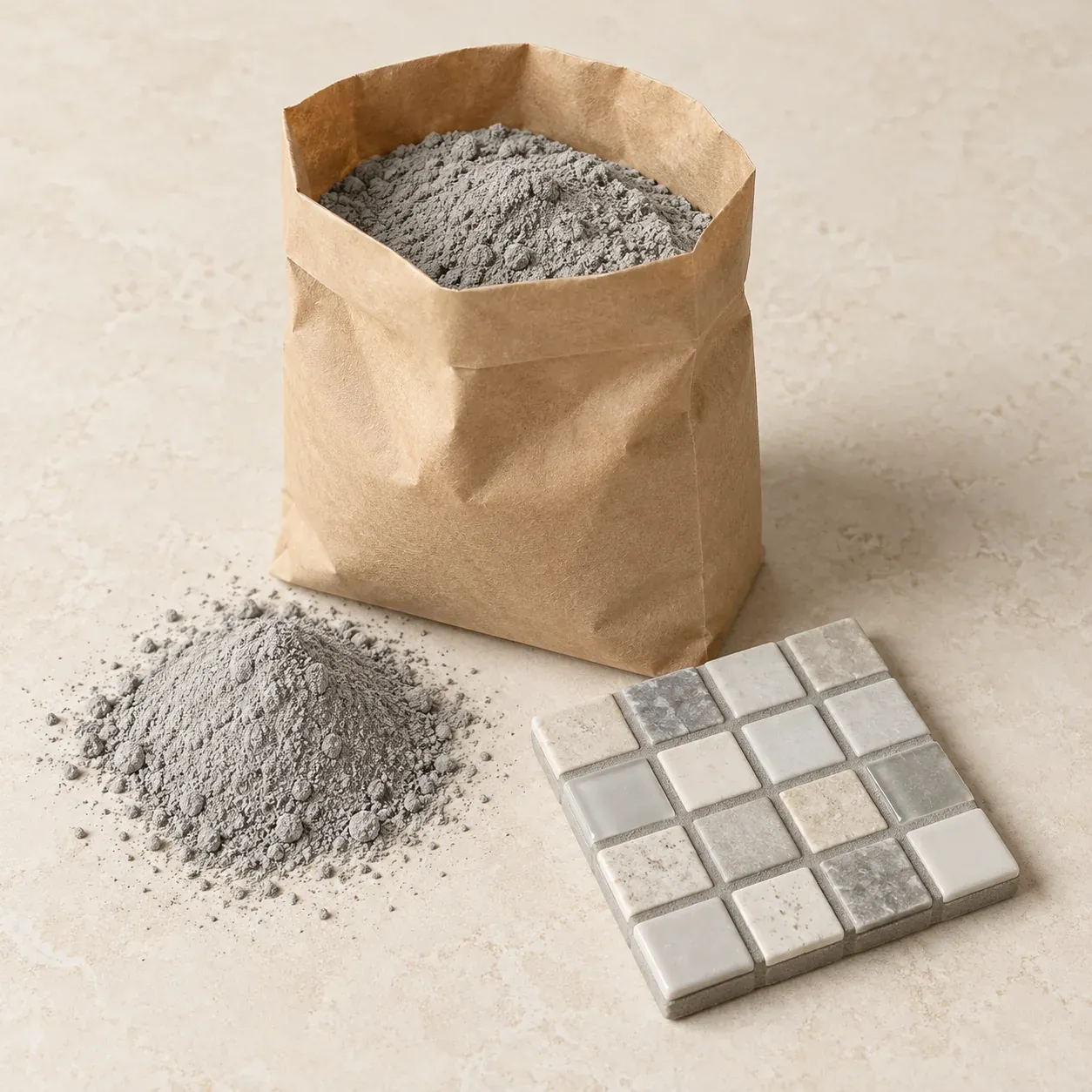 Joint pour mosaïque en poudre, gris 250 g