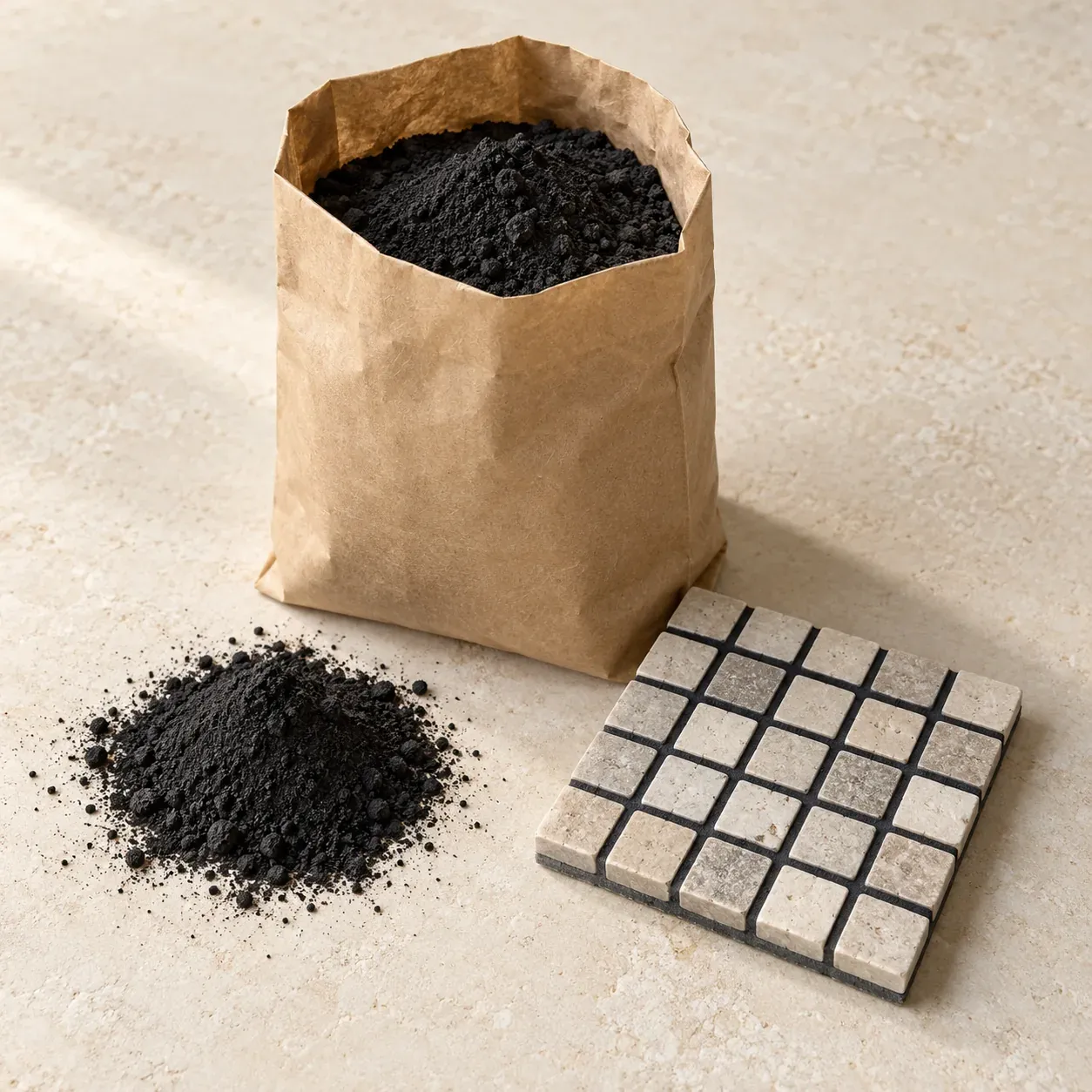 Joint pour mosaïque en poudre, noir 250 g
