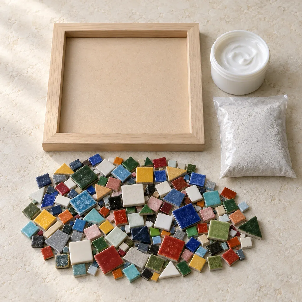 Kit mosaïque : cadre photo 20 cm