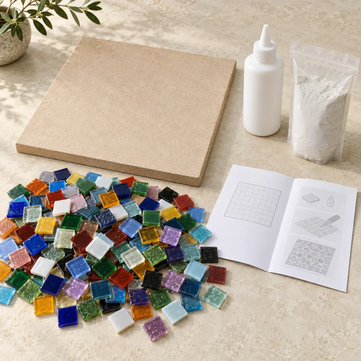 Kit mosaïque débutant : dessous de plat 30 cm